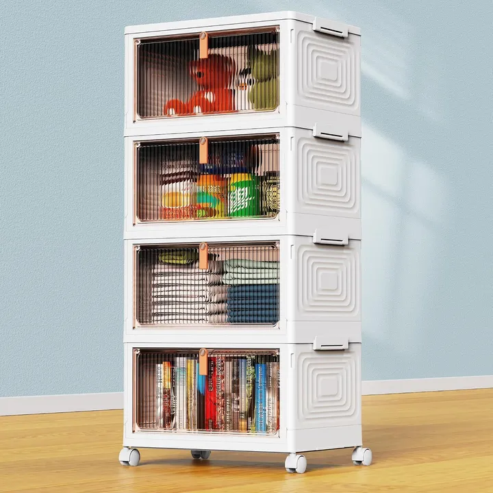 YFXCVSL 4-Tier Storage Bins, 23.5 qt